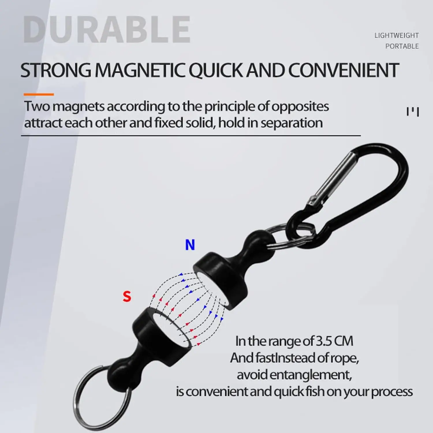 Fishing Strongest Magnetic Net Release Magnet Clip Holder Retractor,  Super Strong Magnet 2pcs