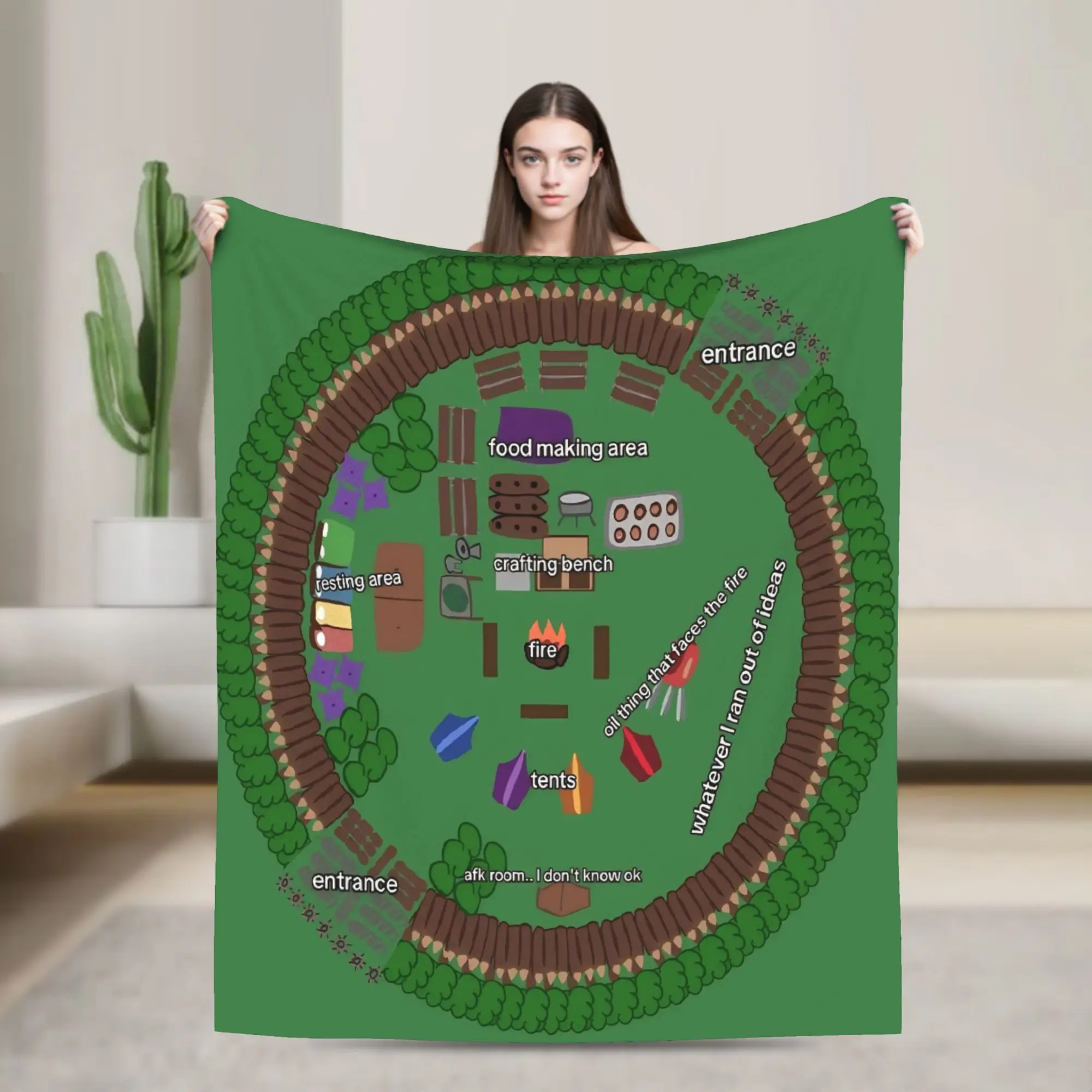 99 Nights in the Forest Survival Games Blankets Flannel Super Warm Throw Blankets for Car Sofa Couch Bedroom Quilt