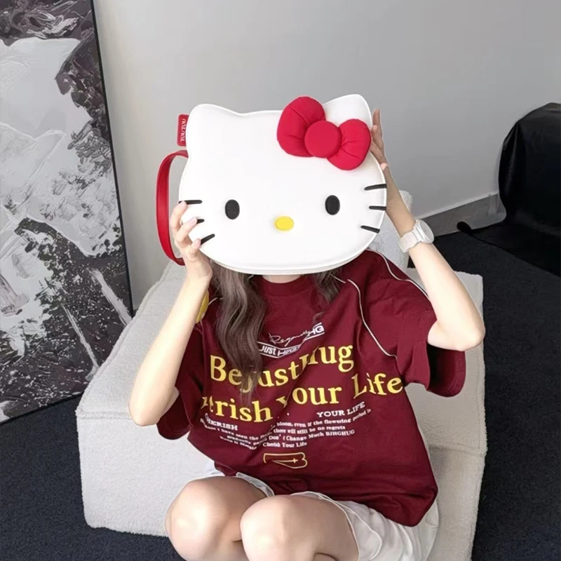 Anime Hello Kitty Kawaii Schoudertas Sanrio Opslag Reizen Messenger Bag Dagelijks woon-werkverkeer Hoge capaciteit Meisjes Verjaardagscadeau