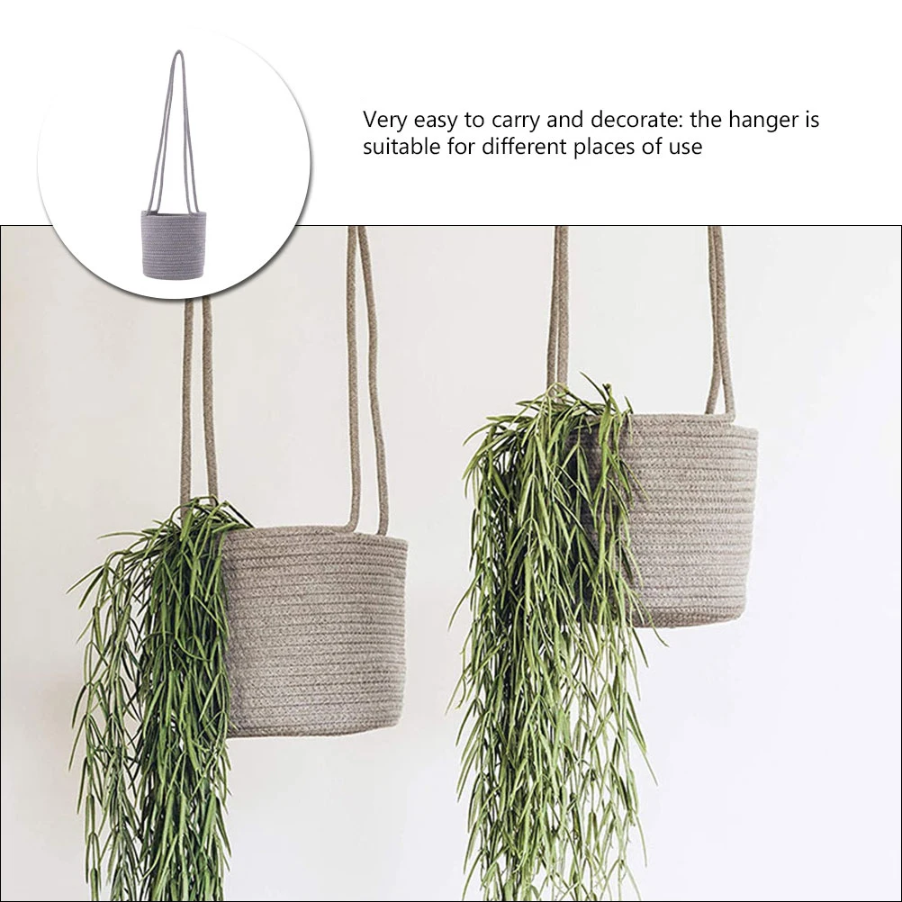 

1Pcs Woven Hanging Basket Classic Retro Rope Planter Holder for Balcony Garden Home Office Decor Multifunctional Plant Storage