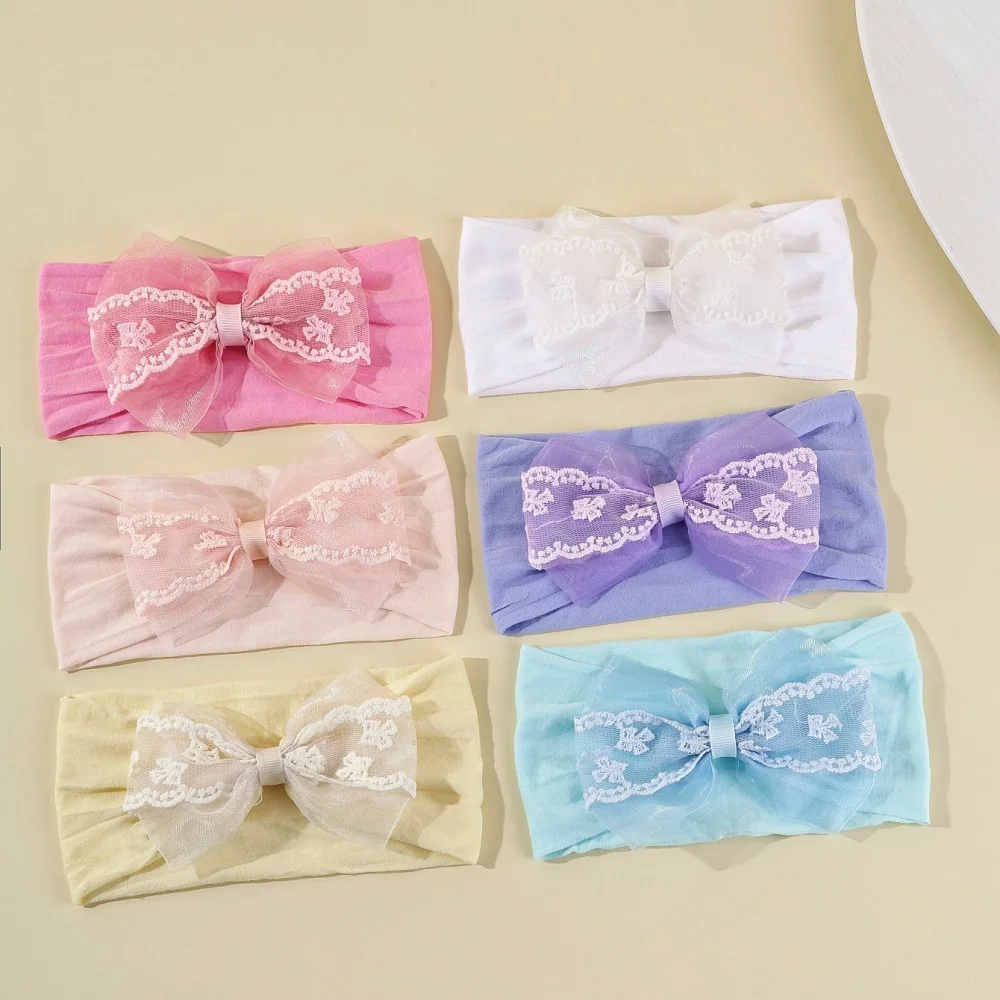 

Children's headband for Girls Elastic Lace Bow Headband for Newborns Soft Baby Headwear Princess Kids Hair Accessories for Girls