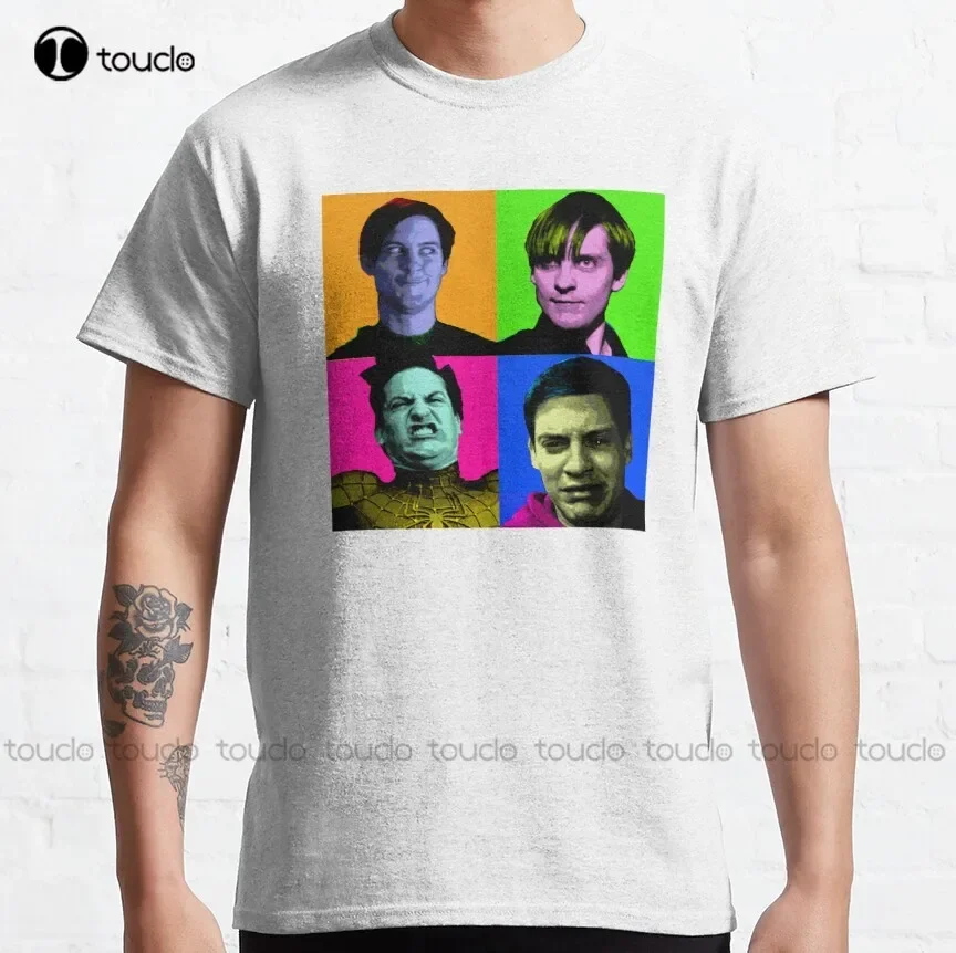 Toby Maguire Pop Art Classic T-Shirt Gym Shirts For Men Custom Aldult Teen Unisex Digital Printing Tee Shirt Xs-5Xl Cotton New