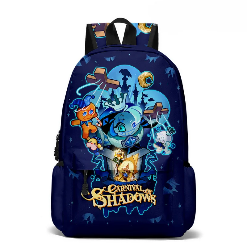 

Cookie Run: Kingdom Shadow Milk Cookie Backpack Cartoon School Bag Backpack Lightening Zipper Book Bags for Boys Girls Best Gift