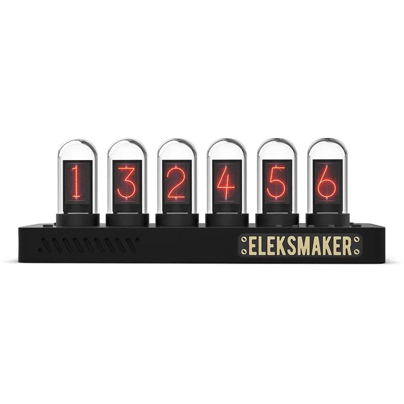 

Creative RGB Glowing Tube Clock Computer Desktop Esports Decorations Gift for Boyfriend Festive Weather Forecast Glass Material