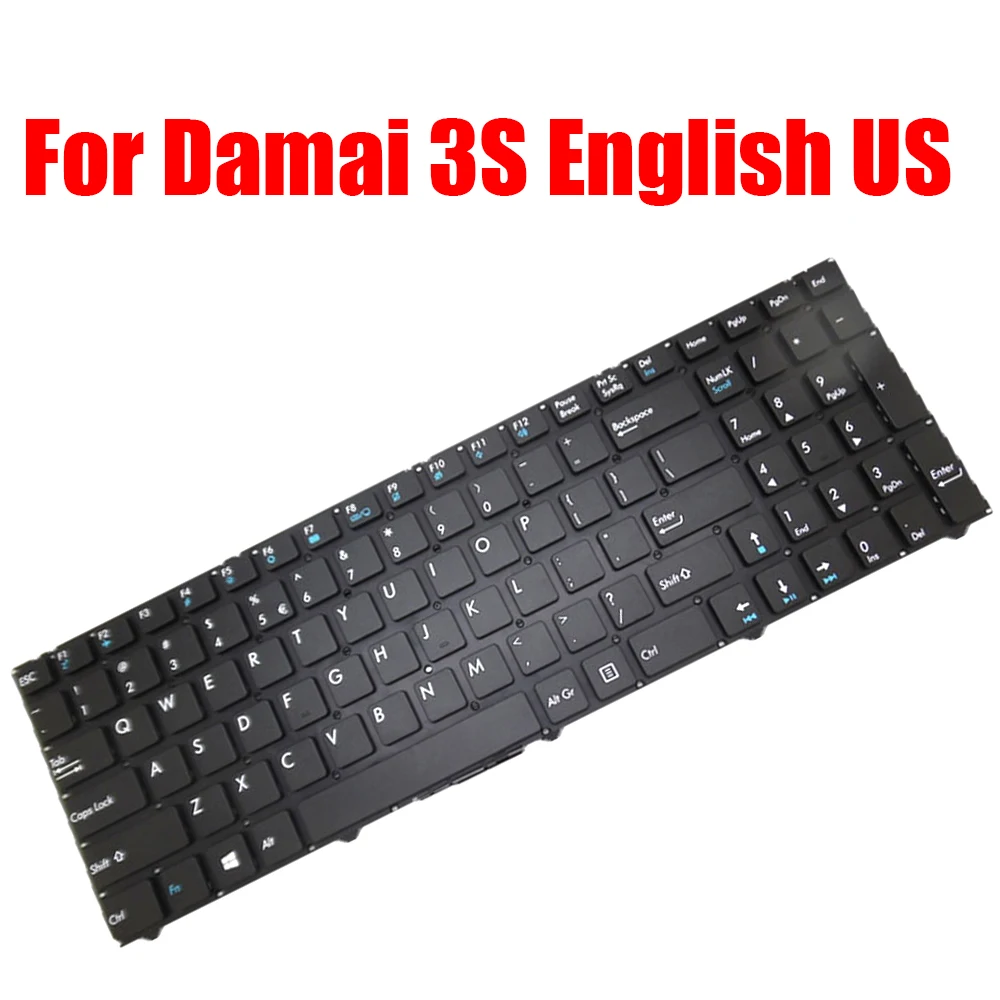 

English US For MaiBenBen For Damai 3S Laptop Keyboard Black Without Frame