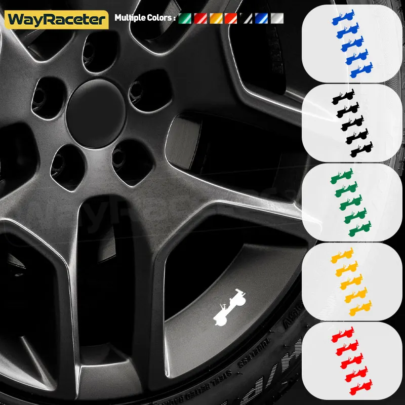 5 Pcs 1941 Willys Graphics Reflective Decal Car Tires Alloy Rim Wheel Sticker For Jeep Renegade 2014-On Accessories 2022 2023