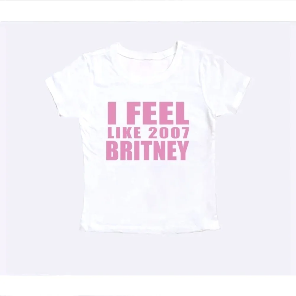Y2K 2000s Vinage Crop Top Letter Print Casual Short Sleeve T-shirt Fashion Spicy Girl Sexy Baby Tee Summer Woman Slim Clothes