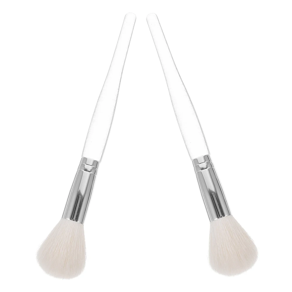 2Pcs Small Makeup Brush Set for Blush Highlighter and Powder Gentle on Skin Compact Design Easy to Carry for Daily Use and