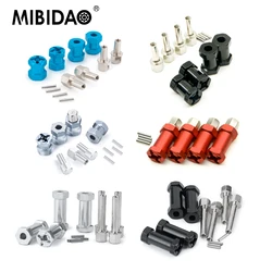 MIBIDAO 4Pcs Aluminum Alloy 12mm Hexagon Extension Hex Adapter 15/20/25/30mm for Axial SCX10 WRAITH TRX-4 1/10 RC Crawler Car