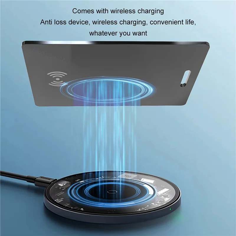 

B04C-2X Wallet Track Card Location Tracking Device Wireless Charging Wallet Phone Finder Works For Find My Tracker Tag A