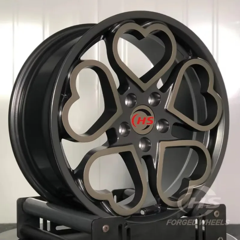 

Black Heart Shaped Monoblock Custom Passenger Car Forged Wheels Rims for Maserati Audi A3 A4 A5 A6