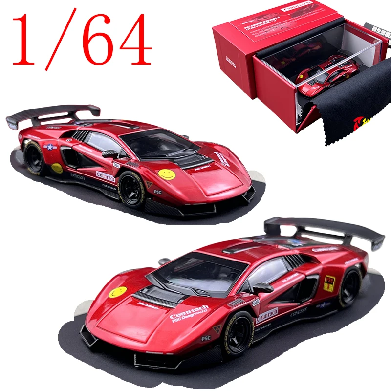 

PSC Литой под давлением масштаб 1/64 Lamborghini LP800-4 Модель гоночного автомобиля Countach из сплава Lamborghini LP800-4 Модель суперкара Коллекционное украшение