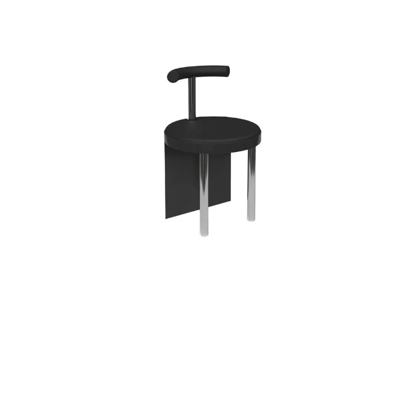

Stainless steel Bauhaus style dining room chair study chair dressing chair