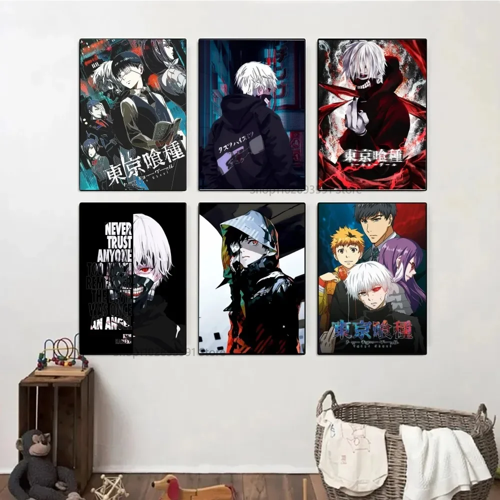 1pc Tokyo Ghoul Poster Poster Stickers Art Wall Murals Decor Game Room Decor Gifts Kawaii HD Painting Cat Cars