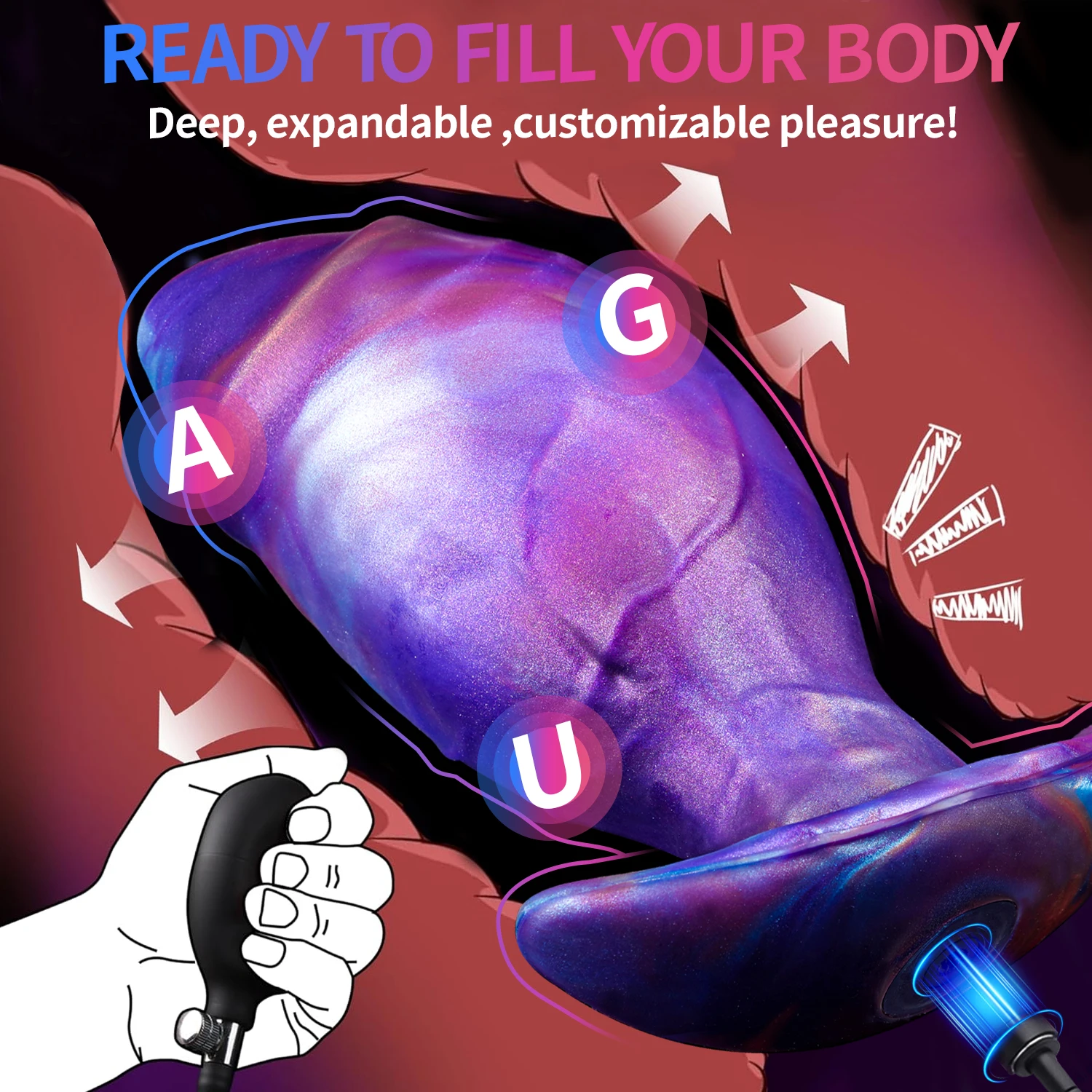 Magnetic Suction Inflatable Anal Plug Wearable Dildo Anus Dilator  Vaginal Masturbator Prostate Orgasm Massage For Adult Sex Toy - view 2