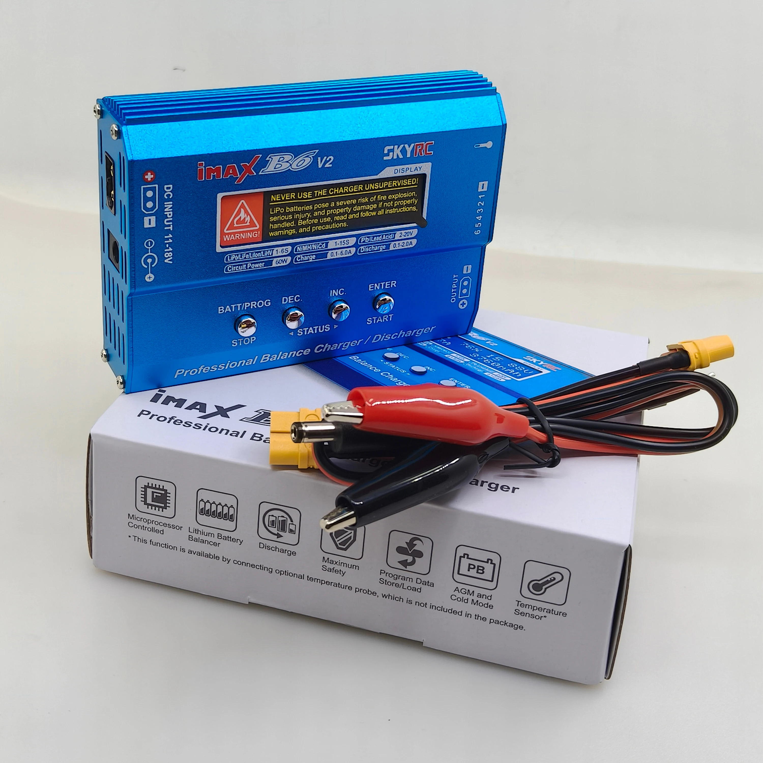 IMAX B6 / B6AC 80W T/XT60plug Lipro Balance Charger Adapter With 12v 5A AC POWER Adapter(EU/US/AU Plug) for RC Multirotor Drone