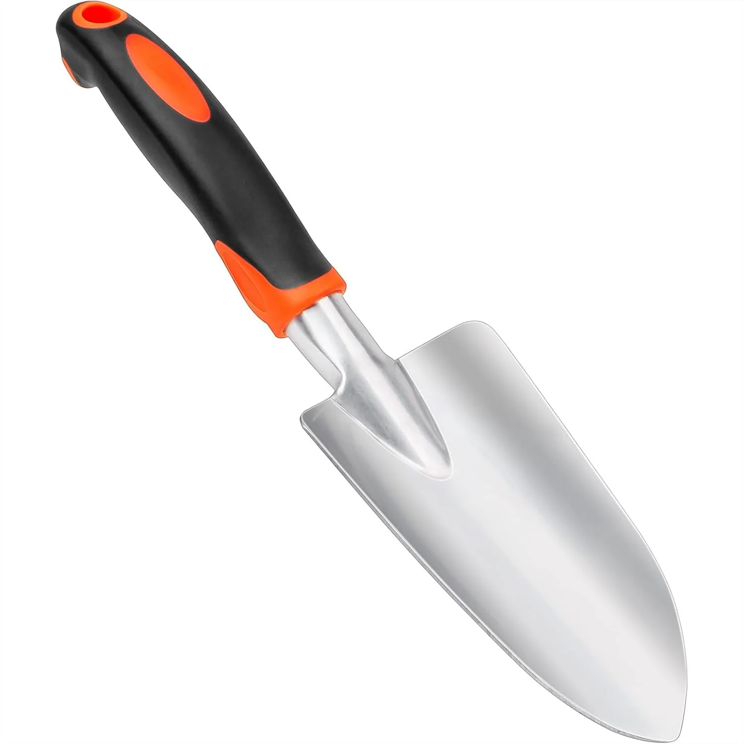 

Garden Shovel Hand Trowel, Heavy Duty Aluminum Digging Tool with Ergonomic Rubber Handle, Rust Resistant Small Spade for