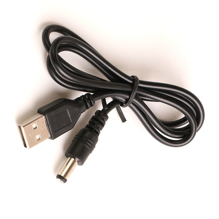 

100pcs/lot Wholesale 80cm DC5.5 USB Power Charging Cable 5.5mm*2.1mm USB TO DC 5.5*2.1mm Power Cable Jack