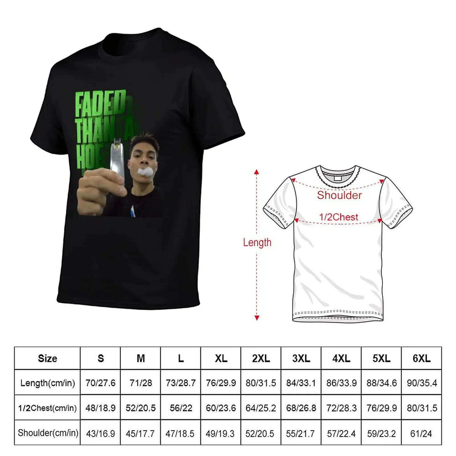 YODIE GANG FADED T-Shirt man clothes customs oversized graphic tee mens workout shirts