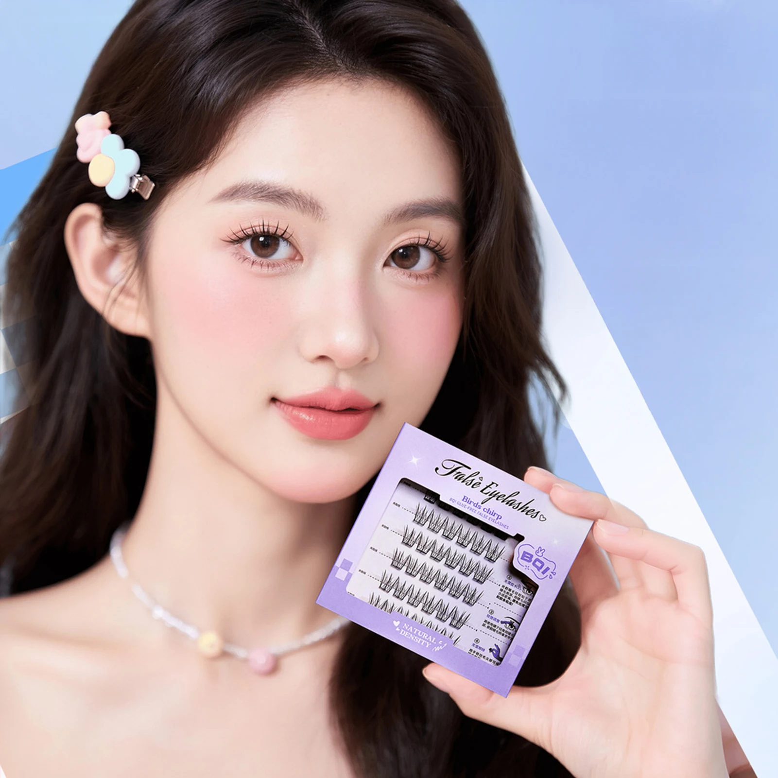 Kleberfrei, realistische falsche Wimpern, einzelne Cluster-Fälschungswimpern, immer tägliche Wimpern im koreanischen Stil, Make-up-Zubehör