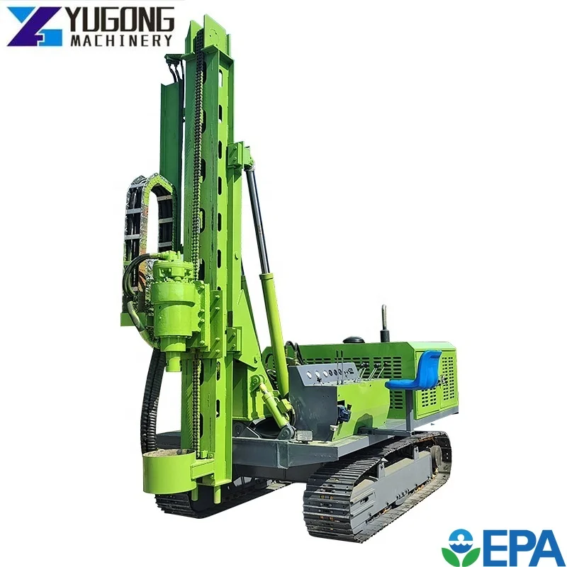 YG High Speed Guardrail Post Pile Driver 360 Degree Rotary Hammer Hydraulic Static Piling Drill Rig Driving Tool Equipment Sale