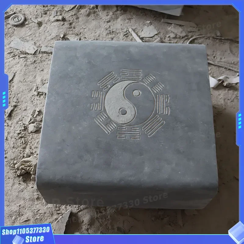 Stone Carving Mat for Kneeling Worship Buddha Meditation Cushion Lotus Prayer Stool Temple Household God Play Pad Thick