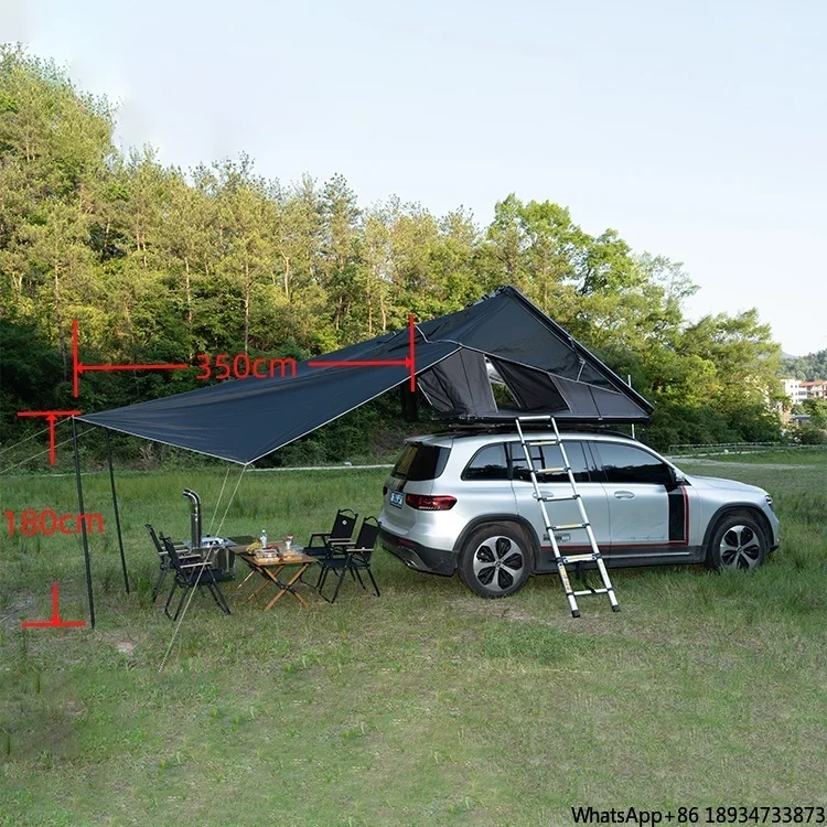 Aluminum Extended Hardshell Rooftop Tent for Hiking and Camping Car Tent