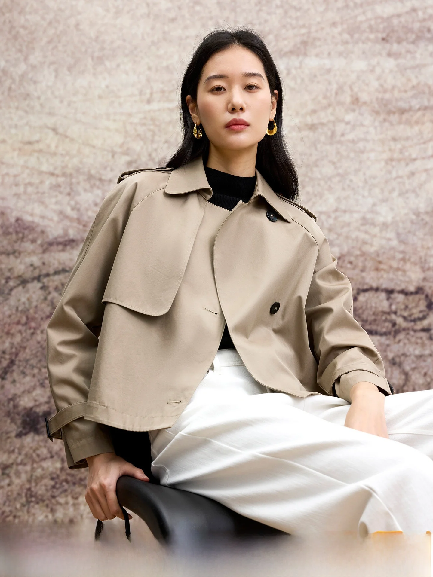 

Женское демисезонное легкое функциональное пальто из смесового хлопка, прямого кроя, рабочая одежда, удлиненное, с бархатистой отделкой из хлопка