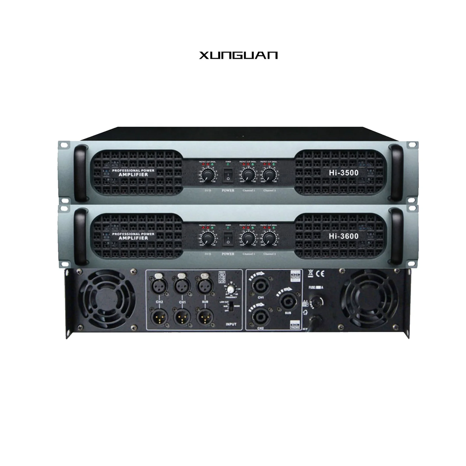 

Hi-3400/Hi-3500/Hi-3600/Hi-3700/Hi-3800 Популярный дизайн 3-канальный профессиональный усилитель 2U для аудиопитания с каналами SUB