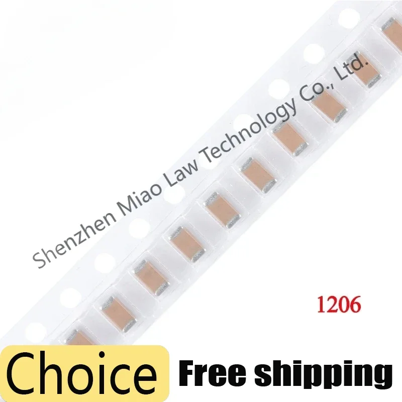 

100pcs 1206 3216 SMD Chip Multilayer Ceramic Capacitor 0.5pF - 100uF 10pF 100pF 1nF 10nF 15nF 100nF 0.1uF 1uF 2.2uF 4.7uF 10uF