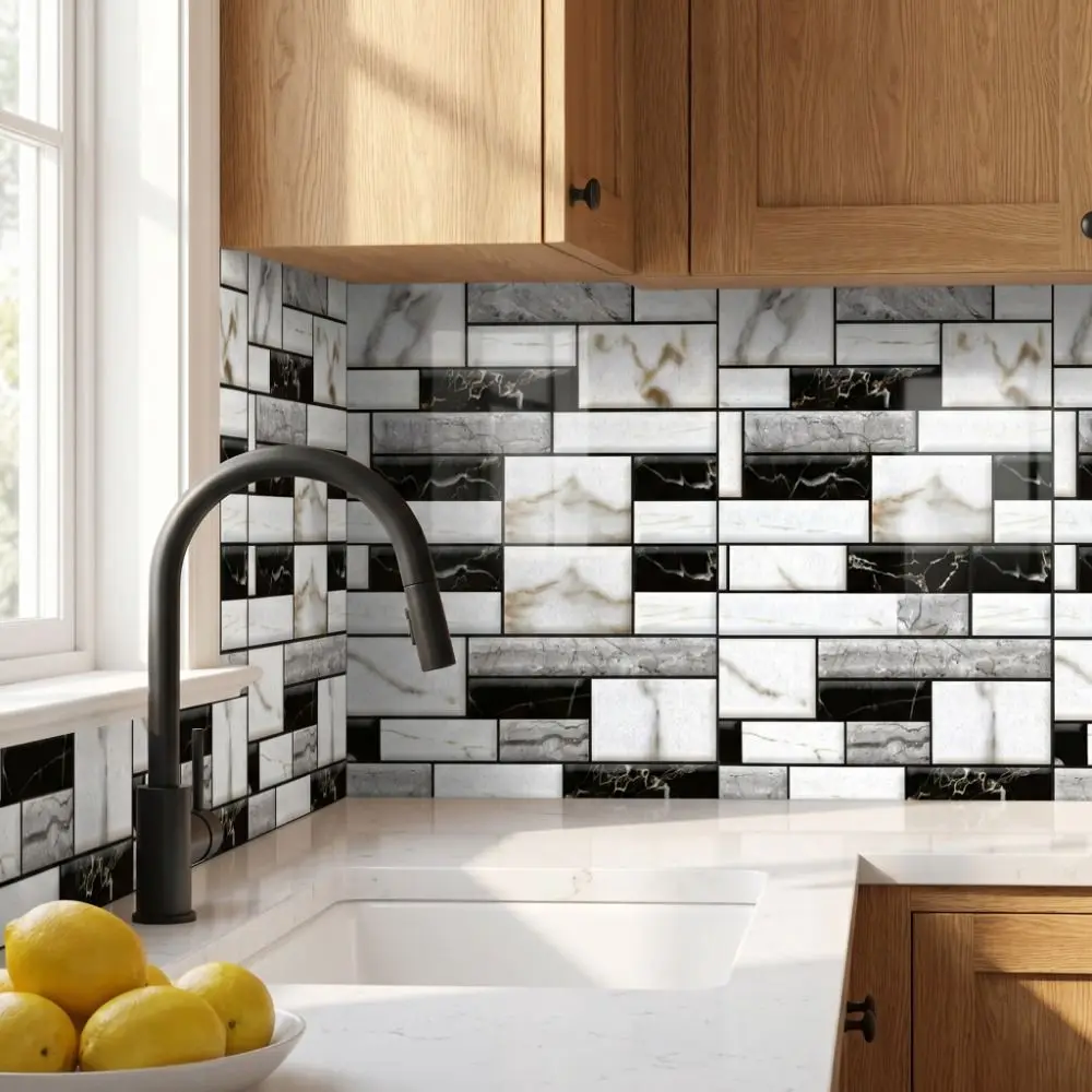 Waterproof 3D Imitation Brick Wall Stickers Lightweight PVC Moisture-proof 3D Faux Brick Wall Panels Vintage Brick Pattern