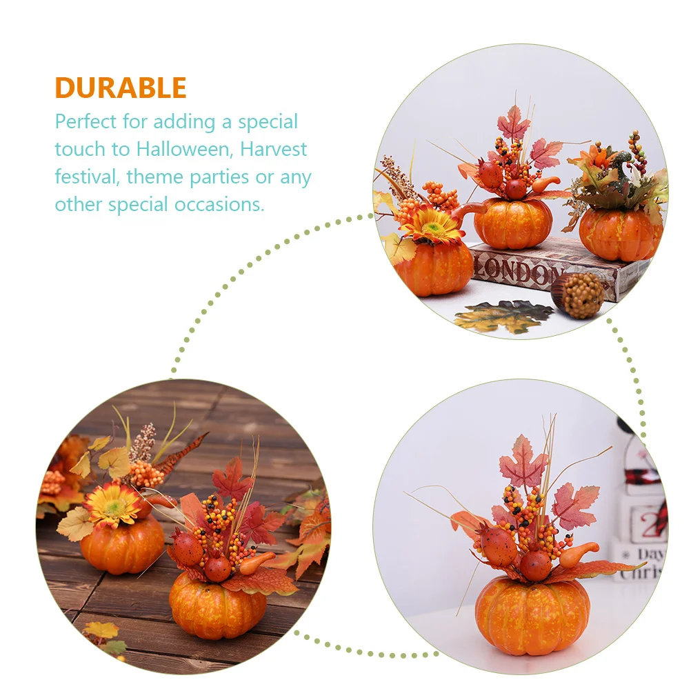 

Pumpkin Ornaments Realistic Shape Decor for Fall Party Favor Luxury Simulated Adornment Pvc Special Occasions Decoration
