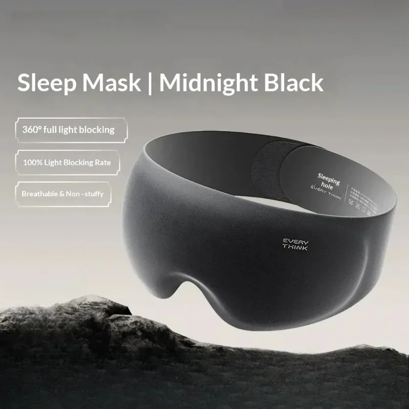 3D Sleep Mask for Men Women 100% Light Blocking Soft Breathable Eye Mask Adjustable Strap Portable Sleeping Mask for Travel