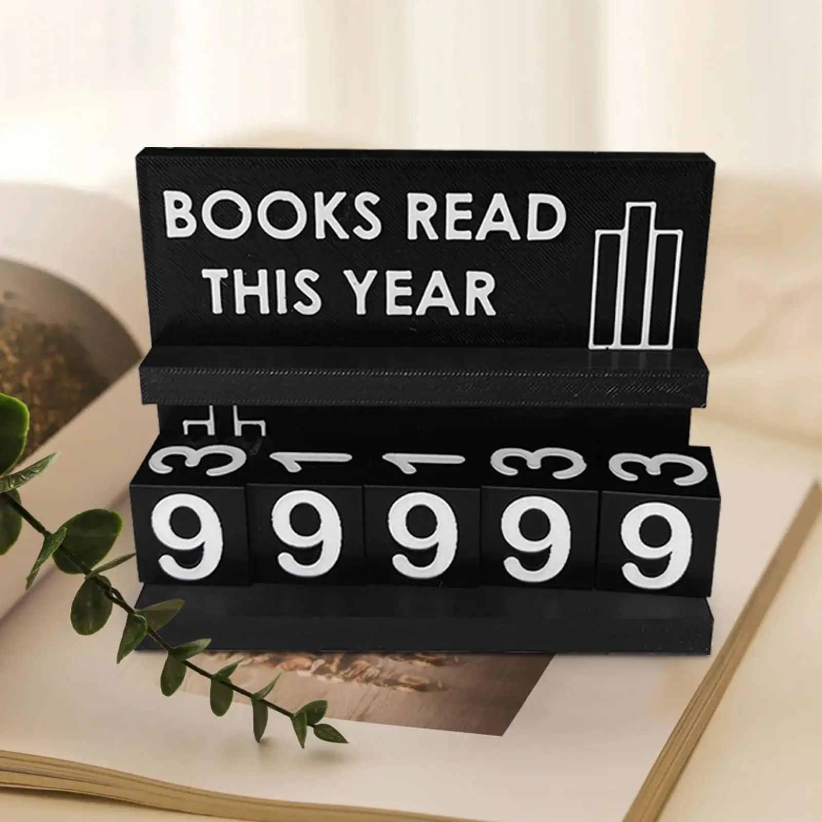 Books Read This Year Counter Reading Target Display Book This Year Tracker Desk Accessories for Readers Writers Teachers