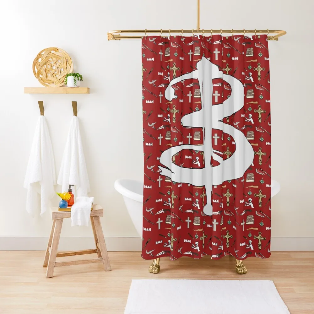 

buffy pattern Shower Curtain Shower Bath Anti-Mold Waterproof Shower Curtain
