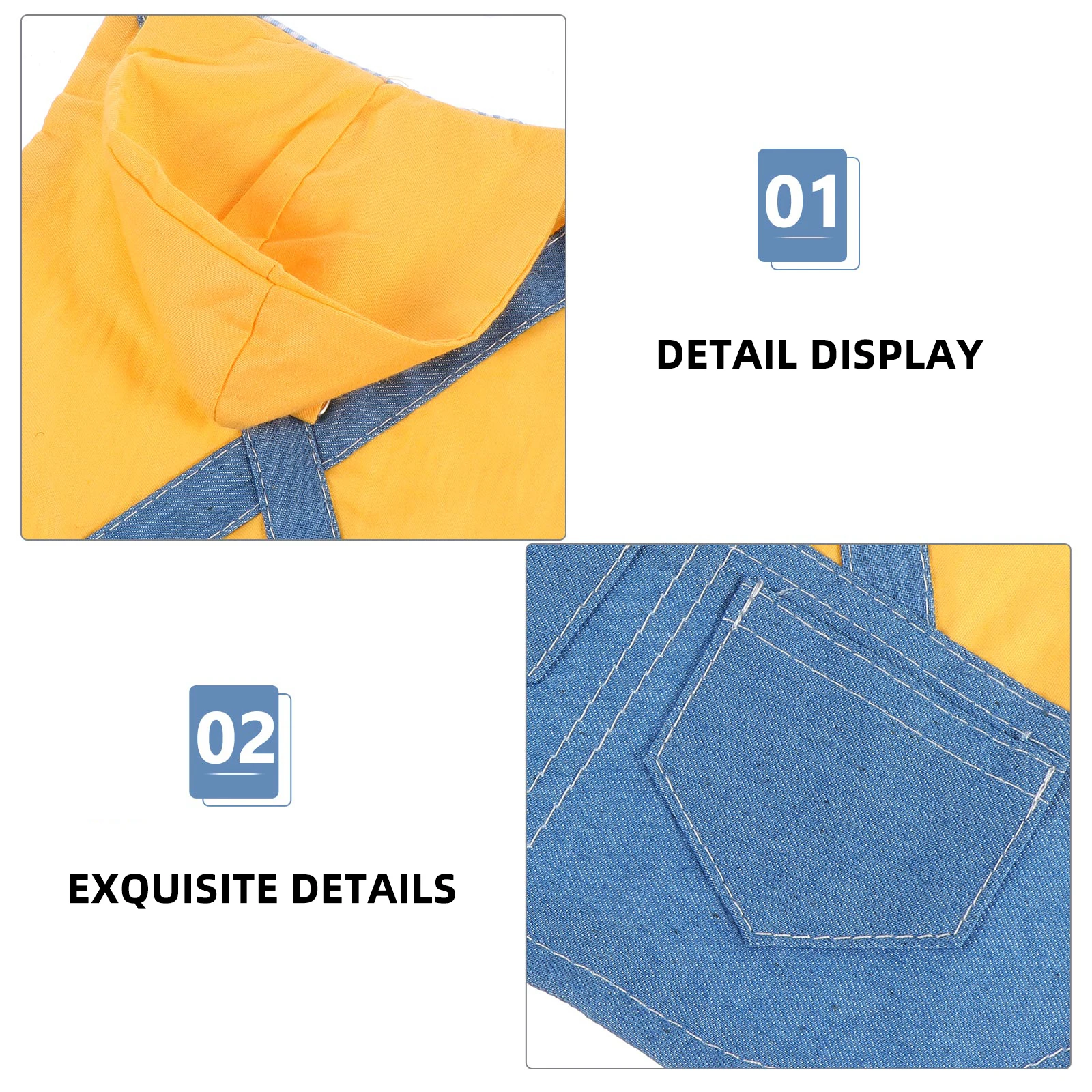 

1 set Clothing Adorable Rabbit Costume Bunny Ear Dress-up Belt Harness Leash Yellow Jeans Pet Rabbit Clothes Chest Strap