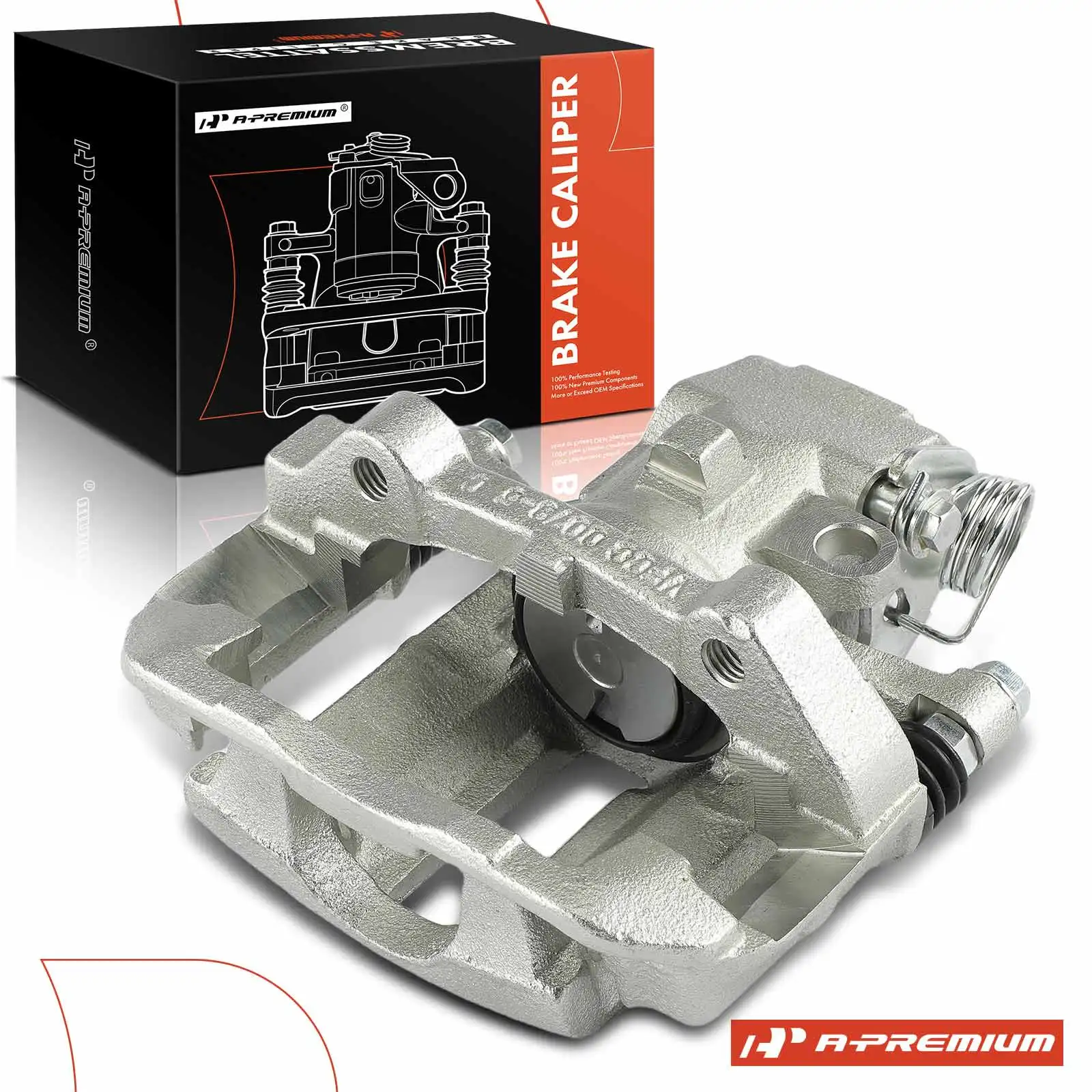 A-Premium Rear Right Disc Brake Caliper with Bracket for Ford Mustang 1993 Taurus 1989-1992 Lincoln Continental 1988-1992 Mark