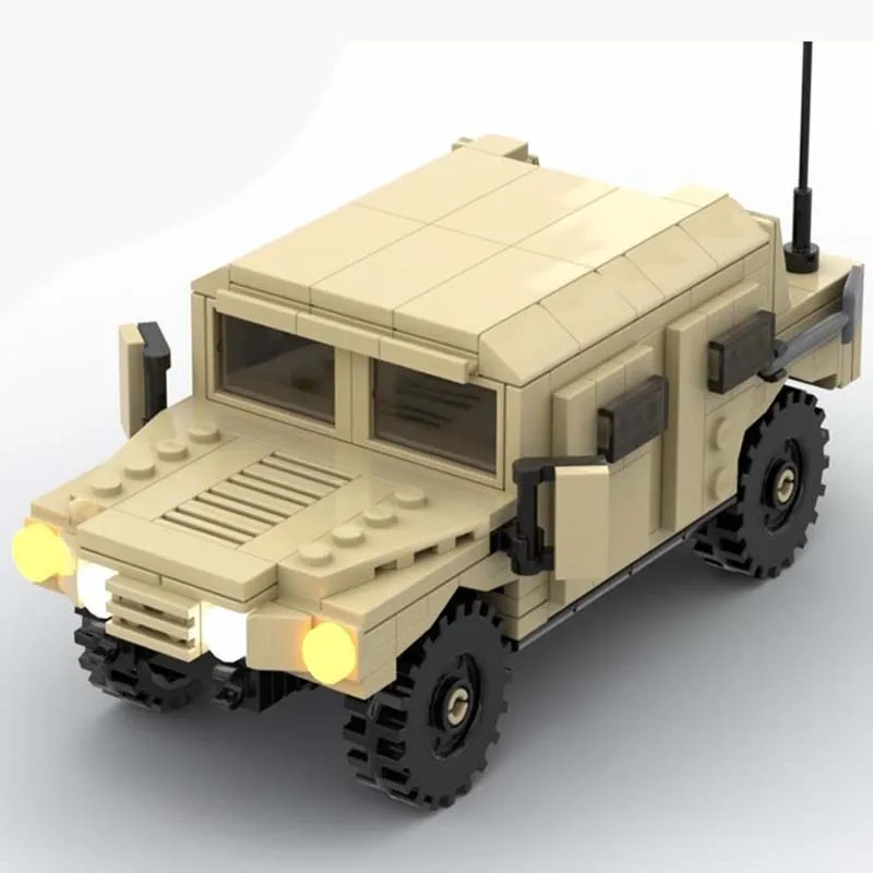 328 PCS Armored Vehicle Bricks Humvee High Mobility Multipurpose Wheeled Vehicle MOC Customize Modular DIY Toy Christmas Gift