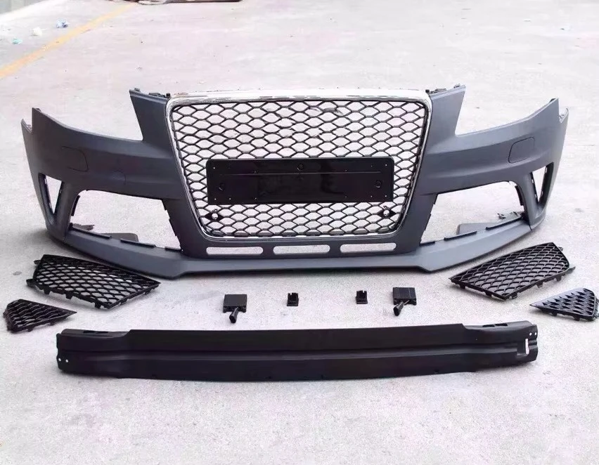

STLF Auto Parts Car Body Kits Front Bumper Set with Honeycomb Grille RS4 Car Bumper Fit for Audis A4 S4 2009 2010 2011