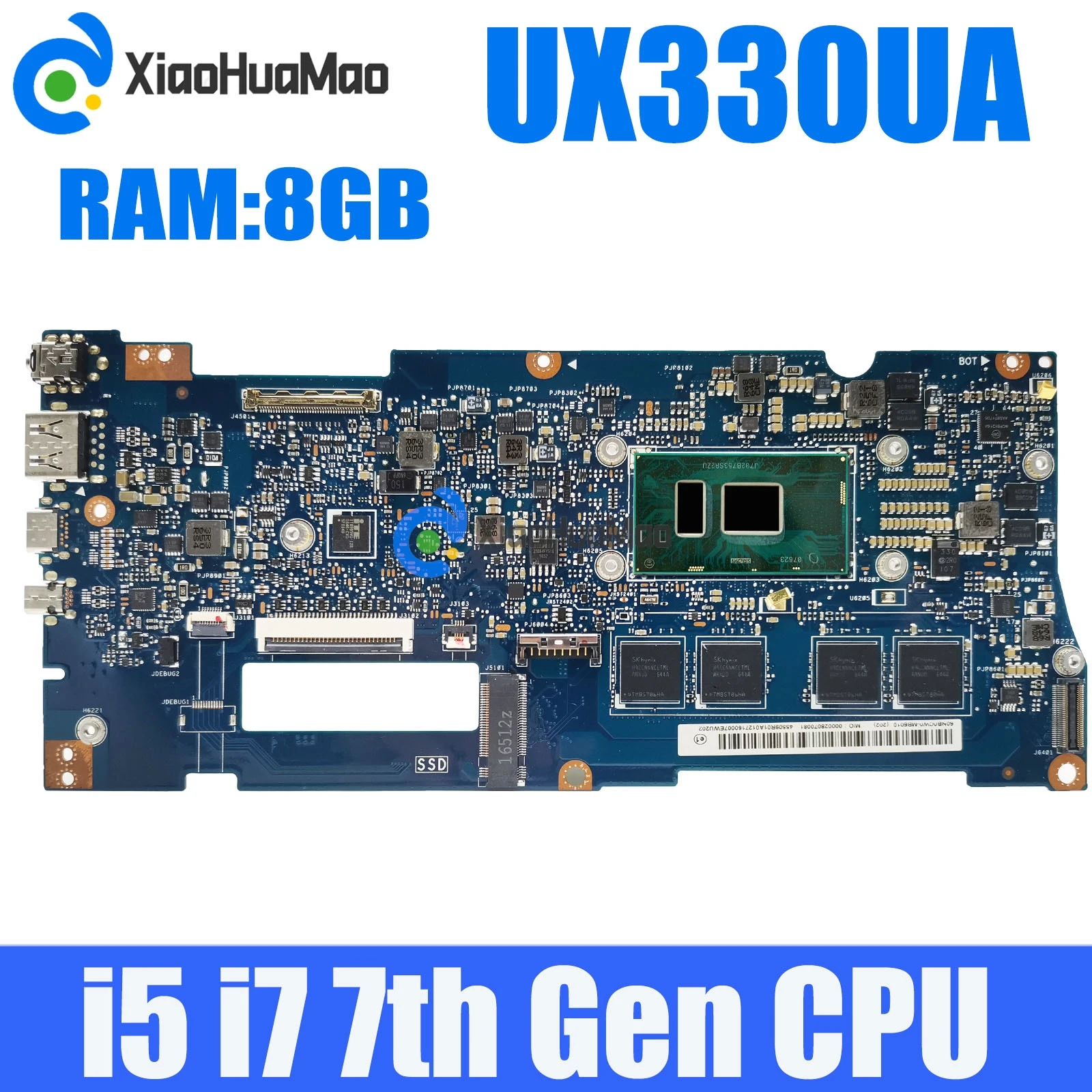 

Материнская плата для ноутбука ASUS UX330UA с i5 i7-7th Gen CPU 8GB-RAM