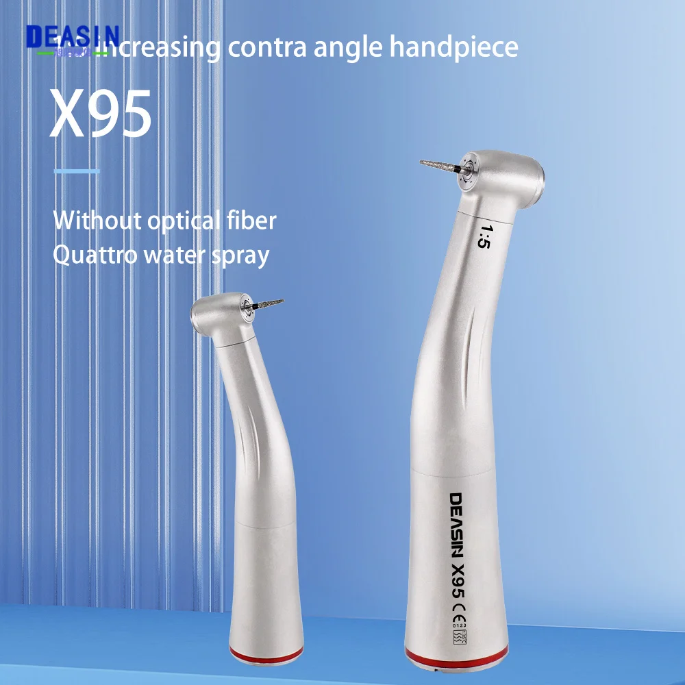 Dental increasing red ring 1:5 no light contra angle handpiece Push Button dental handpiece medical supply Factory equipment