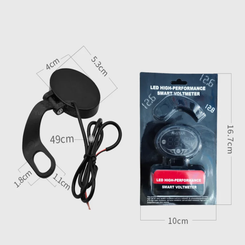 ISURE MARINE Motorcycle Battery Power And Voltage Monitoring Intelligent Voltage Meter Waterproof LED Display Screen