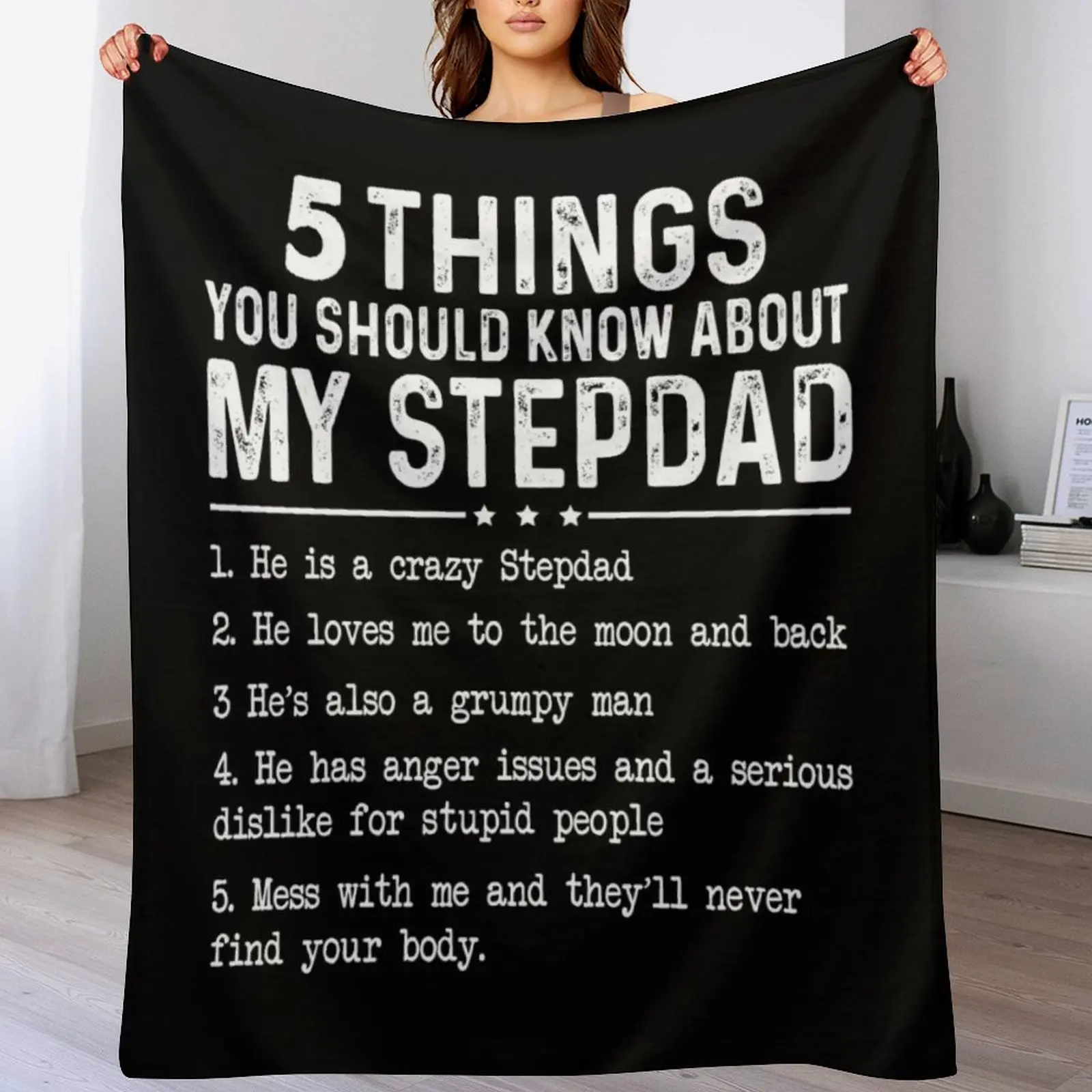 

5 Things You Should Know About My Stepdad Father's Day Throw Blanket decorative Weighted Blankets