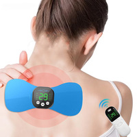 EMS Neck Massager with Pulse, Portable Electric Neck & Shoulder Therapy Device, Mini Smart TENS Massage Pad