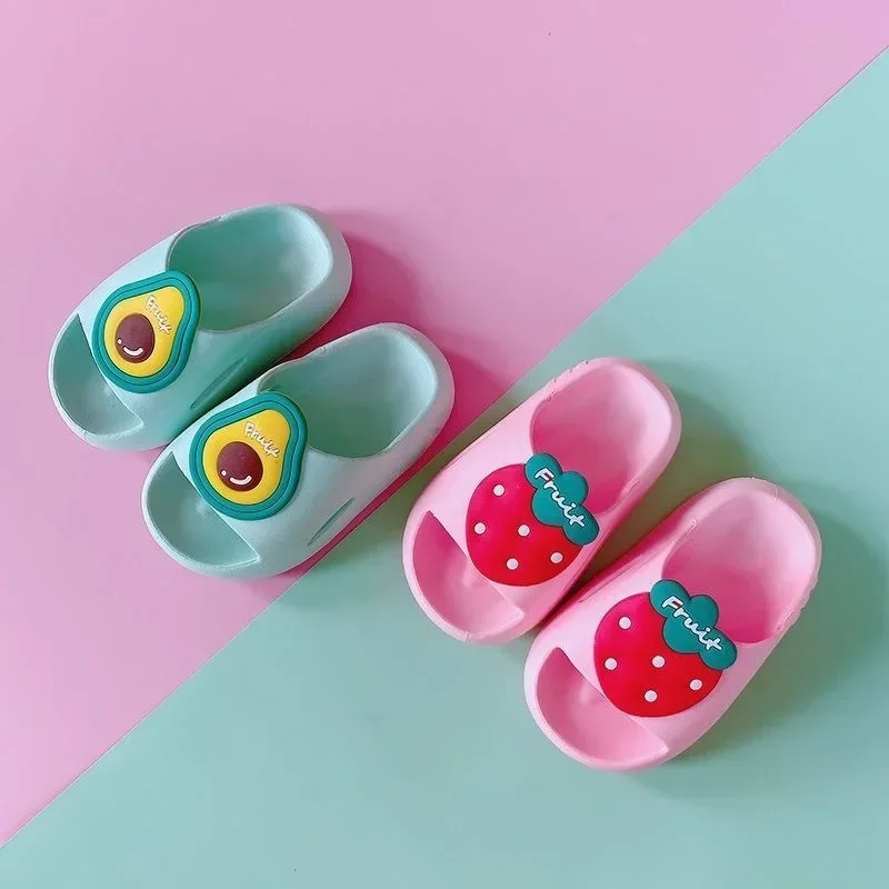 

Шлепанцы детские с мультяшным принтом, сланцы для душа, мягкая Нескользящая удобная обувь, симпатичные, Повседневные тапочки для начинающих ходить детей