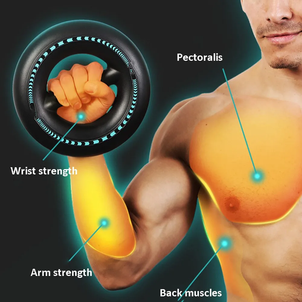 Wrist Stretcher Arm And Hand Power Circle Muscle Strength Training Device Electric Gyro Hand Exerciser Centrifugal Ball Timer
