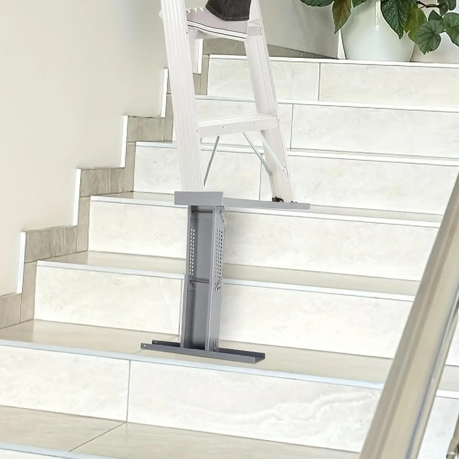 Ladder Leveler Adjustable Height Steel Stabilizer Ladder Accessory for Outdoor Indoor Stair Ladder Extension