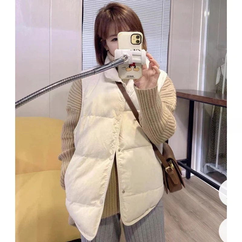 

Zekye Padding Down Cotton Vest Women's Short Vest Wear Vest Jacket Down Jacket Ladies Women's Lightweight Padded New Outerwear