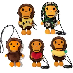 Macaco Plush Shoulder Bag Keychain, DIY, Brinquedo, Pingentes, Decoração de mesa, Boneca Home, Brinquedos para crianças, Presente de aniversário feminino, Coletar