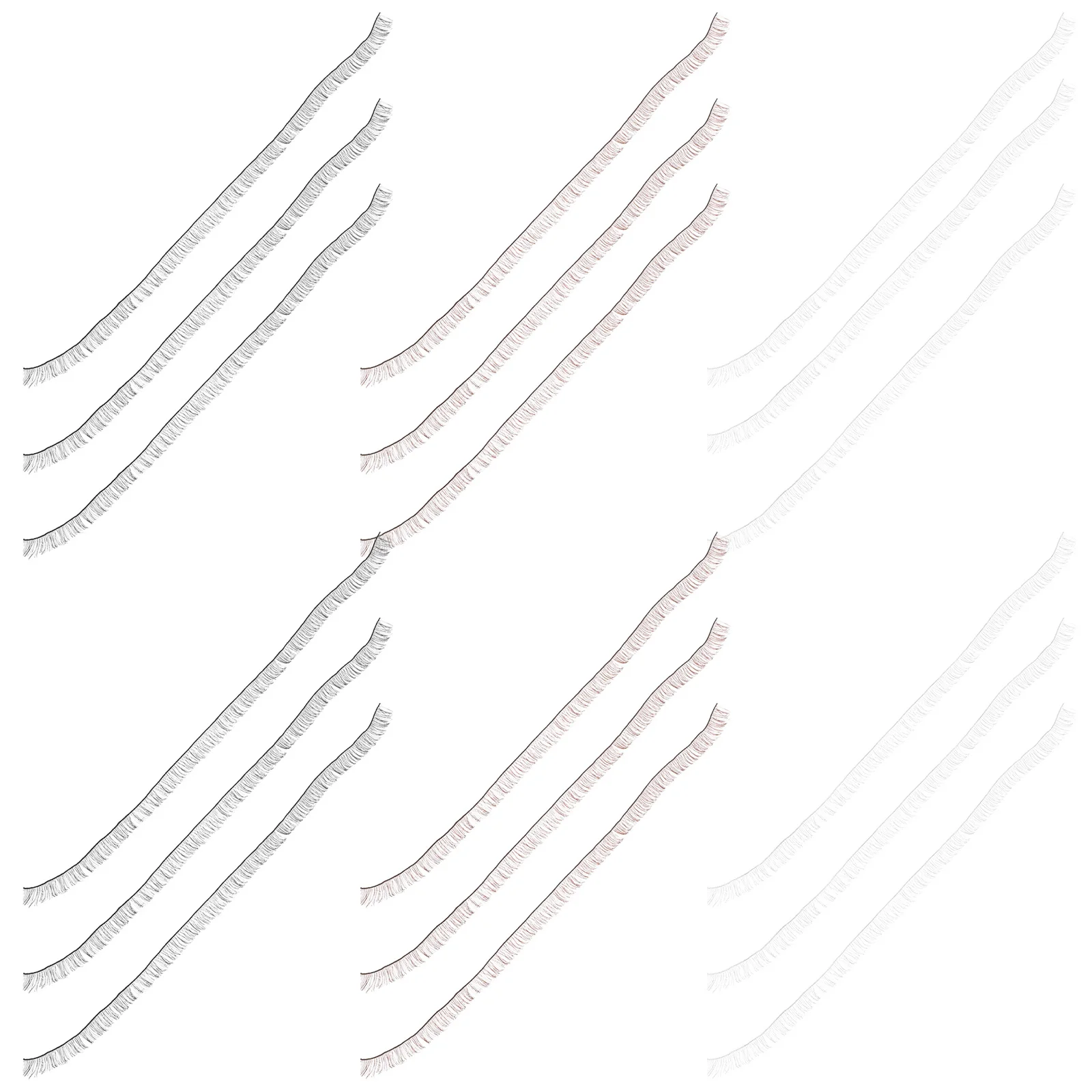 30 قطعة شرائط الرموش يدويا لينة واقعية طويلة الرموش الصناعية 20 سنتيمتر ماكياج الزخرفية DIY بها بنفسك الاكسسوارات الحرفية